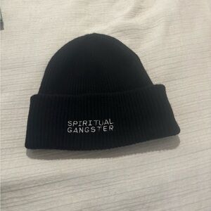 Spiritual Gangster Classic Black Knit Hat